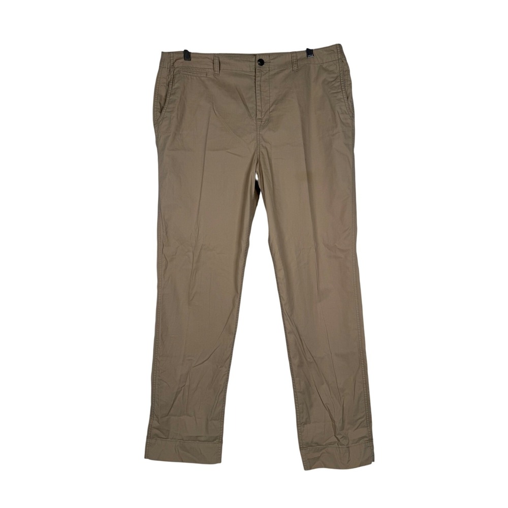 Lauren Ralph Lauren Chino Pants Women 14 Tan Khaki Straight Leg Cotton 200111622